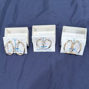 Barbara J. Barnett Hookers Gold and Silver Hoop-style Earrings